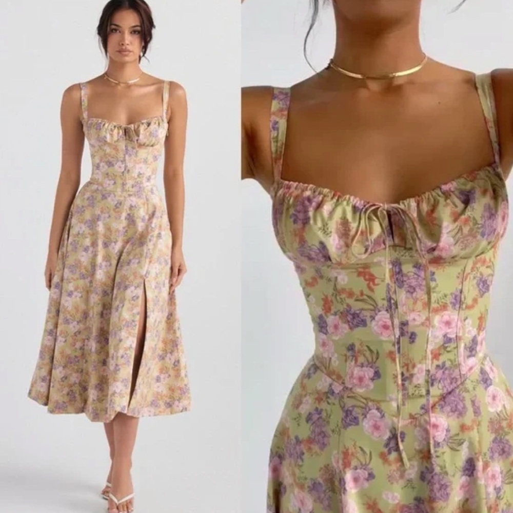 House of CB | NWOT! Carmen Floral Midi Dress Size: M